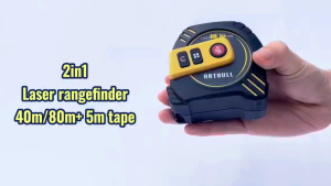 2 in 1 Laser Rangefinder 40m with 5m Tape LCD Display with Backlight Laser Rangefinder Laser Tape Measure ape Measure Ruler with Backlight Distance Meter Building Measurement Device