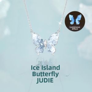 GLTEN | Icy Island Butterfly Design Luxury Silver Necklace S925