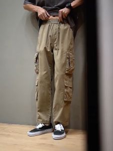32-46นิ้ว กางเกงคาร์โก้ กางเกงคนอ้วน สำหรับผู้ชาย เอวยางยืด ไซส์ใหญ่ คล่องแคล่วและสบายสบาย