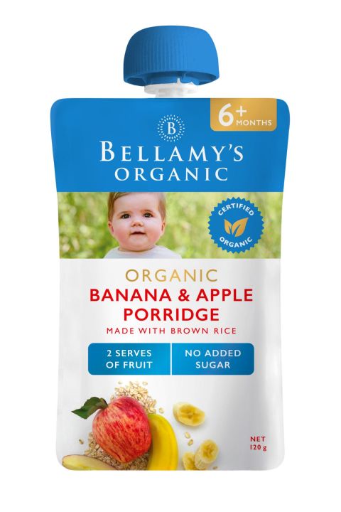 Bellamy's organic baby food pouches baby led weaning organic food