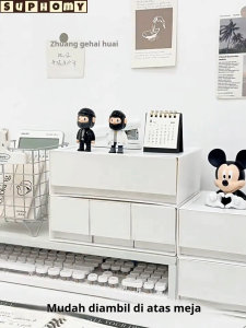 Kotak Pensil  Meja Laci Mini Kotak Alat Tulis Desktop Organizer Storage Tempat Alat Tulis Penyimpanan Alat Tulis Organizer stationery SUPHOMY