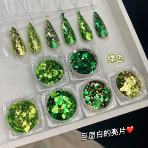 Wizard of Oz Nail Ornament South Korea Big Bright Film Net Red Best Selling Flash Green Glitter Fingernail Decoration Patch