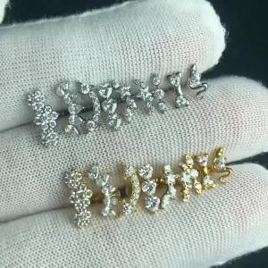 1-2PCS Titanium Ear Cartilage Piercings Star Flower Marquise CZ Stud Earring Internal Thread Helix Tragus Piercing Jewelry16G