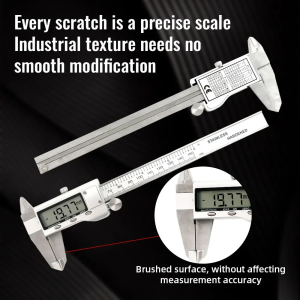 6-inch 150mm stainless steel electronic digital vernier caliper metal micrometer measurement without battery
