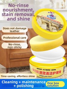 Waterless Leather Cleaning Agent Powerful Stain Removal No-Rinse Care
