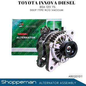 TOYOTA INNOVA DIESEL ALTERNATOR ASSEMBLY DEEP TYPE WITHOUT VACUUM 80A 12V 7S AB0201011