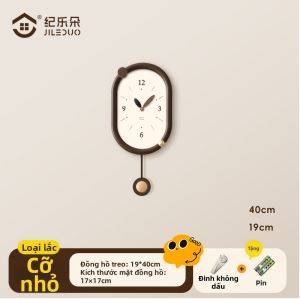 JILEDUO | Đồng Hồ Tường Không Khoan Tiếng Động cho Phòng Khách
