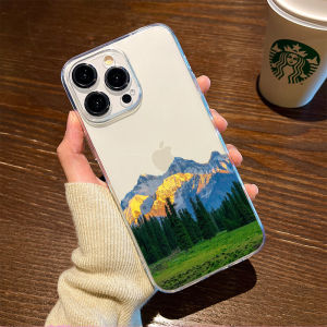 Shahata Sunrise Mountain Natural Landscape iPhone Xs Max Soft Silicone Protective Case Mens Womens Modern Minimalist Design