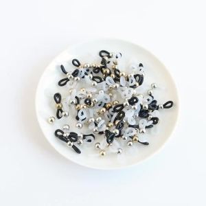 50Pcs/Lot Eyeglass Chain End Adjustable Spring Silicone End Connector for Eye Sunglasses Cord Holder Strap Loop Necklace Chain