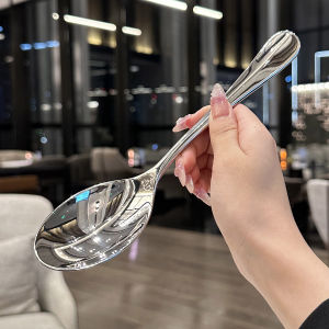 Elegant Design 316 Stainless Steel Spoon Long Handle Soup Spoon Dessert Spoon Western Dining Utensil Home Use Eating Spoon