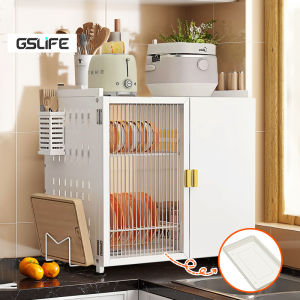 GSlife 2/3 Tier Carbon Steel Dish Rack Kitchen Organizer Dish Drainer Organizer Cabinet With Cover Lagayan NgPlato Plate Storage