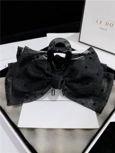 Elegant Polka Dot Butterfly Knot Hair Clip Large Size for Back of Head Ponytail Styling Womens Fashion Hair Accessories