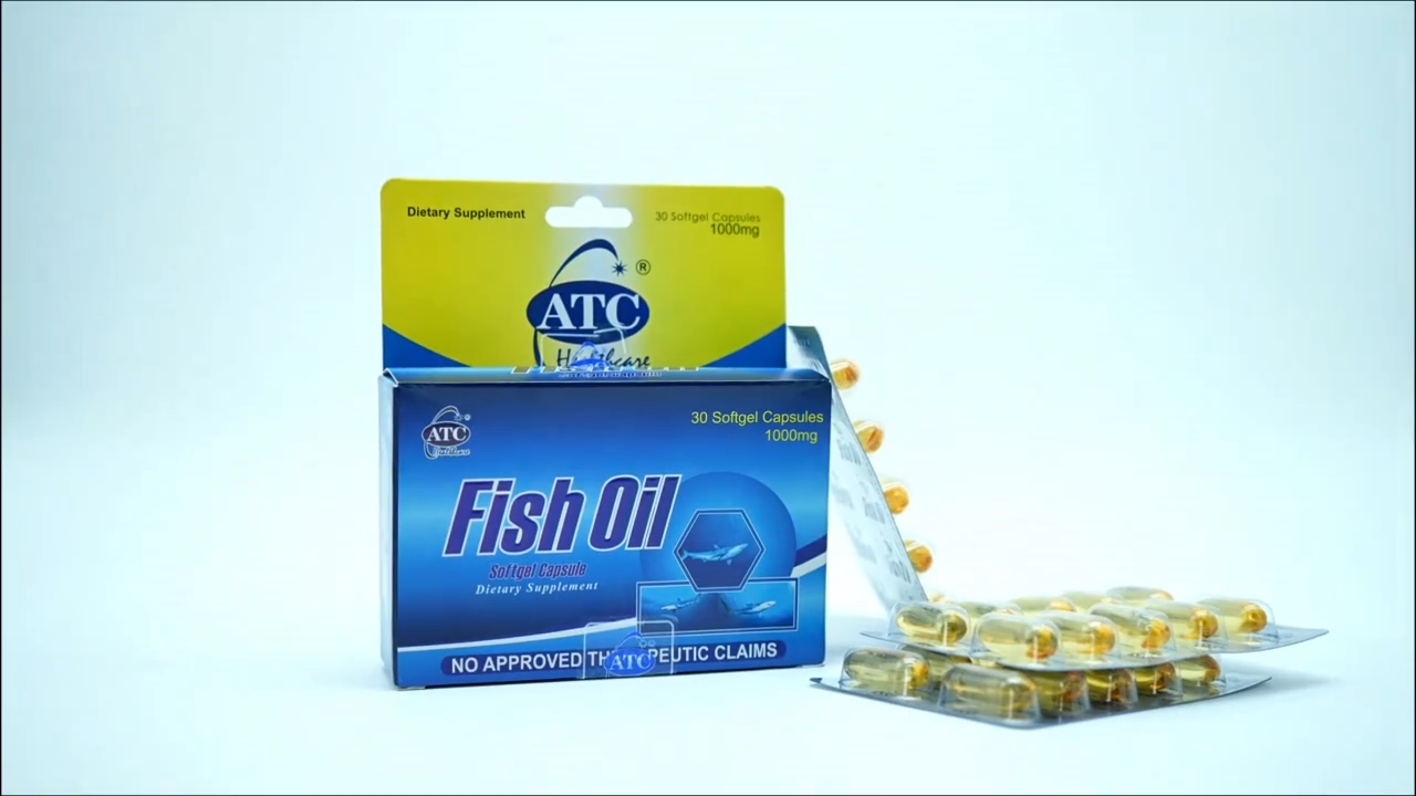 【2PCS SAVE 5%】ATC Fish Oil 30 Softgels 1000mg Omega 3 Health Supplements FDA Approved High Purity Fish Oil For Adult Original 100% Authentic With DHA EPA Vitamin E For Improve Heart Health Brain Memory Blood Pressure Vision Care