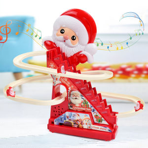 Santa Christmas Roller Coaster Track With LED Lights And MusicChristmas Slide Toy Electric Track Slide Roller Coaster Playset