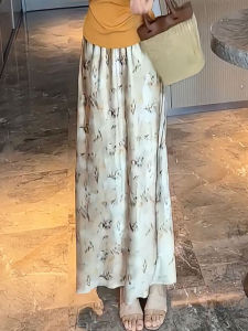MANMI | Floral High Waist Half Skirt