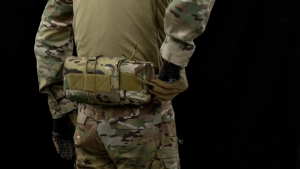 Oiking Rōnin Tactics Style Horizontal Quick Pull First Aid Kit Pouch Split Design Multiple Elastic Ropes Inside and Outside Adapt To Molle System for Outdoor Hunting Accessories