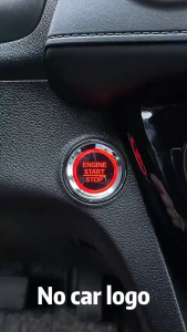 Start Stop Button Cover Push Start Button Cover Zinc Alloy Car Automotive Engine Button Accessory