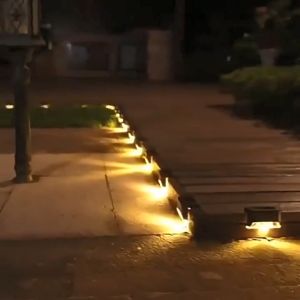 12-Pack Outdoor LED Solar Lights Waterproof Garden Stairs Deck Balcony Fence Landscape Lights