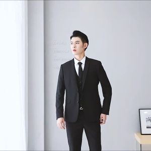 ADP Local Delivery Men's Suit Set Three-Piece Suit Slim Fit Business Suit Best Man Groom Coat