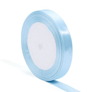 25Yards 1/1.2/1.5/2/2.5/3.8cm Light Blue Satin Ribbon For DIY Wedding Birthday Party Christmas Handmade Gift Wrapping Decoration