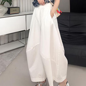 Shalldoer | Chic Summer Casual Outfit Two-Piece Set Womens Sleeveless Vest High Waist Loose Pants Round Neck Floral Print Wooden Edge Trim