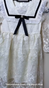 Dress Anak Perempuan Princess Lace Putih – Gaun Pesta Elegan Lengan Panjang