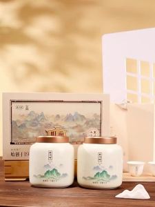 XI HU BRAND | Premium Mingqian West Lake Dragon Well Tea Ceramic Jar