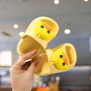 Baby Duck Slippers Indoor Anti-Slip Soft Bottom Cartoon Design Childrens Summer Sandals Boys Footwear Comfortable Home Slippers