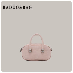 Fashionable Versatile Bowling Bag Womens Handbag 2026 New Design Shoulder Crossbody Bag Soft Leather Square Shape Bag