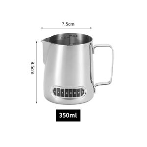 304 Stainless Steel Milk Frothing Pitcher With Temperature Display Coffee Latte Art Jar Precision Spout Coffee Latte Art Tools