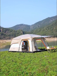 Camping Tent 8-12 Person Family Tent Automatic Large Tent Outdoor Portable Waterproof Sun Protection Double Layers Two Bedrooms And One Living Room