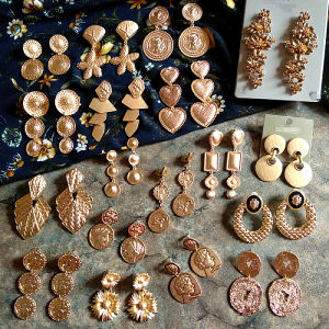 Hoa Tai Hình Sao Biển Nổi Kim Loại Cổ Điển Không Cần Lỗ Tai Trang Sức Thời Trang Cho Nữ Hình Người Hình Học Tròn