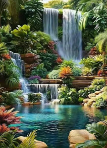 500/1000/1200/2000PCS Jigsaw Puzzle Waterfall Landscape Nature Art For Adults Great Weekend Relaxation And Family Fun Gift