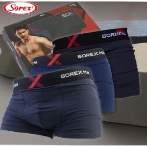 (3 Pcs) Sorex Man Special Edition "Iko Uwais" Boxer Pria Adem Signature Trunk Sport CD LK M 3906 | Boxer Pria Sorex Set 3 Pcs | Boxer Cowok Sporty Karet Luar | CD Pria Segi Empat | Pakaian Dalam Pria | ALFA MABRUK