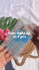 Set Kuas Make Up 8in1 Mini Travel Brush Kosmetik Beauty dengan Pouch / Make Up Tools Isi 8pcs