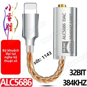 WAPUNO ALC5686 CX31993 HiFi DAC Bộ Khuếch Đại Tai Nghe 32bit/384KHz Bộ Giải Mã Thẻ Âm Thanh Kỹ Thuật Số Cho iPhone iOS Bộ Chuyển Đổi Âm Thanh Di Động AMP