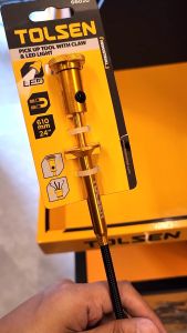 Tolsen Flexible Pick Up Tool w/ Claw & LED (610mm 24") Magnetic 66020