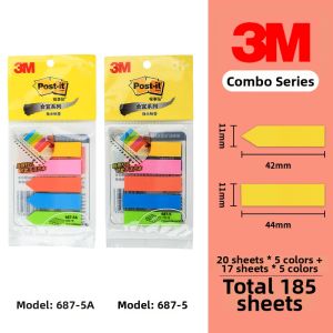 3M Fluorescent Stickers Index Tags Student Notes Colorful Adhesive Page Separators Notebook Markers Transparent Labels