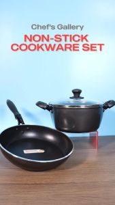 Chefs Gallery Greblon Non Stick Cookware Set 3pcs | 100% Food Grade Material