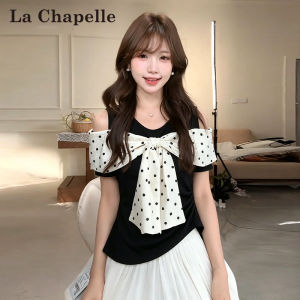 La Chapelle | Bowler Tie Polka Dot Short Sleeve T-Shirt Women