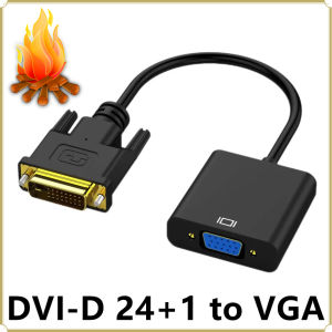 DVI to VGA Adapter 1080P DVI-D Male to VGA Female Adapter 24+1 25Pin to 15Pin Cable Converter for PC Computer Monitor