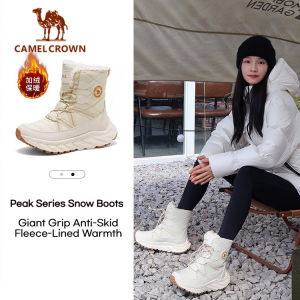 CAMEL CROWN SnowVelvet Women’s Winter Snow Boots | Thick-Sole Warm Fleece-Lined Hiking & Trekking Boots | Anti-Slip Cold-Weather Outdoor Walking Shoes for Snow Travel