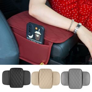 NOCASE Multifunctional Center Console Armrest Cushion Portable Height Increasing Armrest Pad Durable PU Leather Storage Box Car