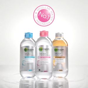 Garnier Micellar Cleansing Water Salicylic Blue Skin Care 125mL || Pembersih Wajah Untuk Kulit Berminyak