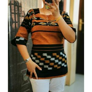 BLUS TENUN ETNIK MOTIF PREMIUM SALUR