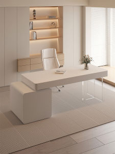 Cream Style Desk Normcore For Home Boss Desk Beauty Salon Medical Beauty Consulting Desk with Drawer Computer Desk