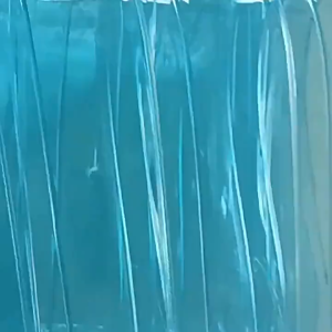 World Aifei Mall Yellow and translucency blue PVC plastic curtain 1.8mm x 180mm x 40m ribbed locker/freezer/freezer