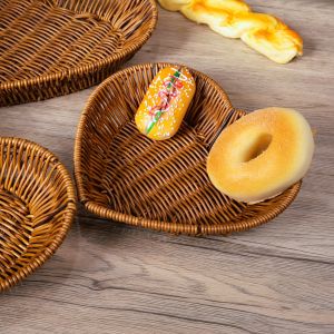 Rattan-like Snack Basket Sundries Candy Nuts Handmade Fruit Plate Sundries Japanese Exquisite Fruit Plate Fruit Basket Exquisite Desktop