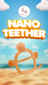 Baby Pro Nano Silver Silicone Adjustable Wristband Teether BPA FREE