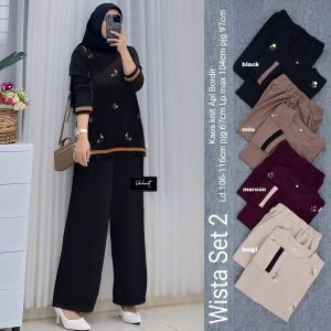 ONE SET CELANA KNIT Model kekinian stok September